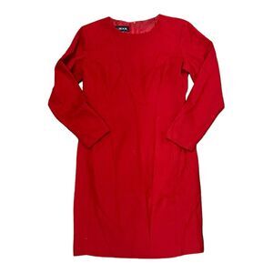 J.G. Hook Red Vintage Wool Cocktail Dress 12
